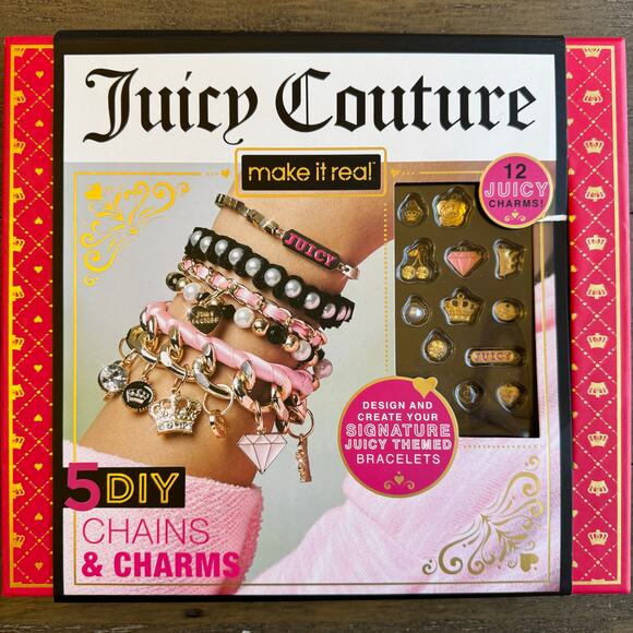 Juicy Couture Chains & Charms DIY Charm Bracelet Kit Jewelry Making 8yrs+ NIB - Picture 1 of 10